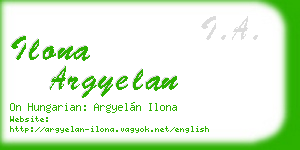 ilona argyelan business card